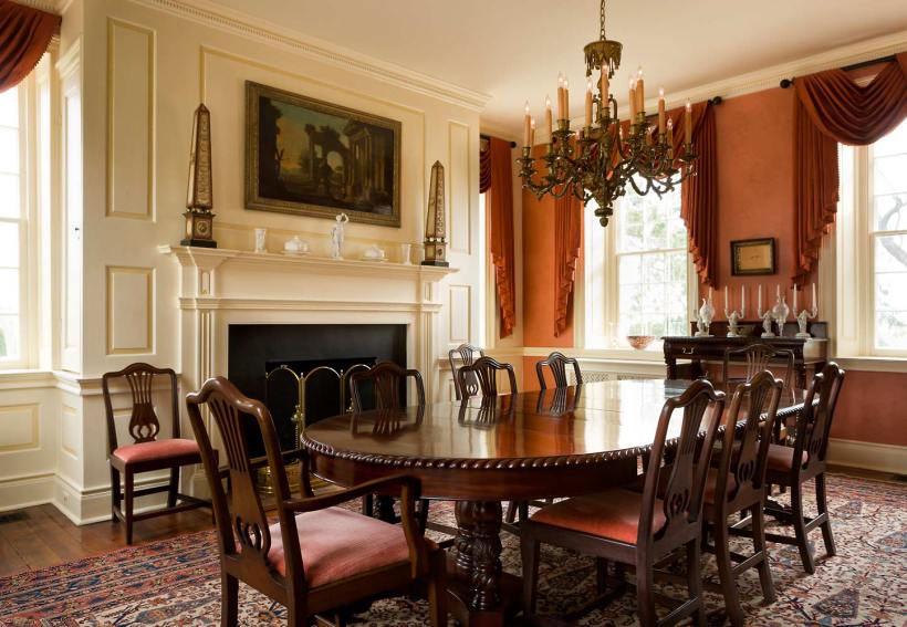 【餐廳】十九世紀座椅、1900s餐桌、Jim Thompson泰絲窗簾