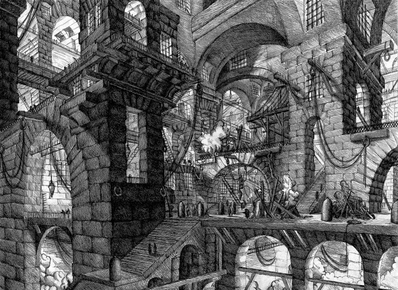 Piranesi 牢獄：皮拉奈奇為人稱道的《牢獄》組曲作品之一。