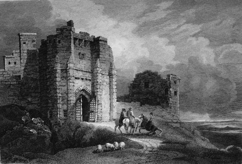 沃克沃司堡（Warkworthcastle）出自：Walter Scott (1771-1832), 《英國暨蘇格蘭古蹟》。華特‧史考特（Walter Scott），英國詩人與小說家，為蘇格蘭首府愛丁堡一沒落貴族後裔，兩歲因患小兒麻麻痺症而終生殘廢，但卻以驚人毅力戰勝殘疾，學會騎馬、狩獵。1789年，入愛丁堡大學攻讀法律，畢業後當了八年律師，後擔任愛丁堡高等民事法庭庭長，直至辭世。十九世紀初，史考特開始從事文學創作，最初以搜集整理蘇格蘭邊區歌謠為主，後投入歷史小說創作，成為英國當代與歐美各地的知名作家，著名作品如《清教徒》（1816）、《羅伯•羅伊》（1817）、《薩克遜劫後英雄傳》（1819）等，此外，還撰有《小說家列傳》、《拿破崙傳》等傳記。在歐洲文學史上，史考特以多產而聞名，寫作速度之快，連法國大文豪巴爾扎克（Honoré de Balzac, 1799-1850）也自嘆不如。 《英國暨蘇格蘭邊境古蹟》一書，描述英國與蘇格蘭交接之處迷人的古蹟，如城堡、修院與名勝遺址，充滿詩情與人文風貌，內含九十一張銅版插圖。