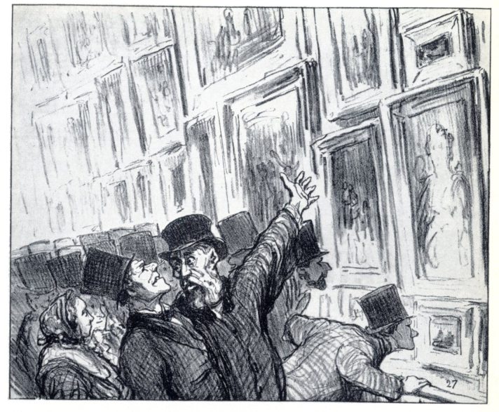 杜米埃，沙龍展，1859，石版。