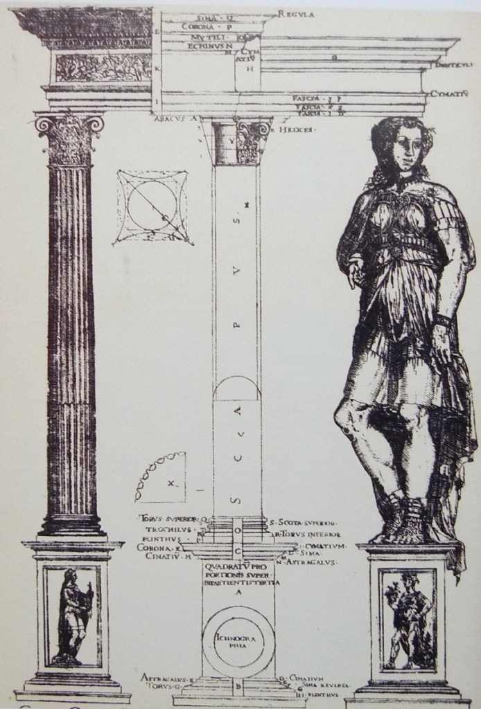 科林斯柱式則為一名少女,凹槽有如衣袍皺襬,柱頭則如捲髮。