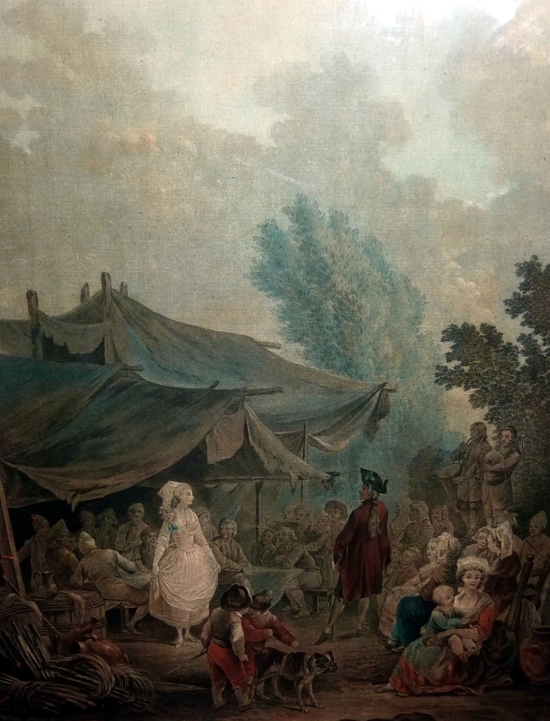 德斯庫逖，《鄉間的婚禮》，彩色粉末腐蝕法，1790年代。