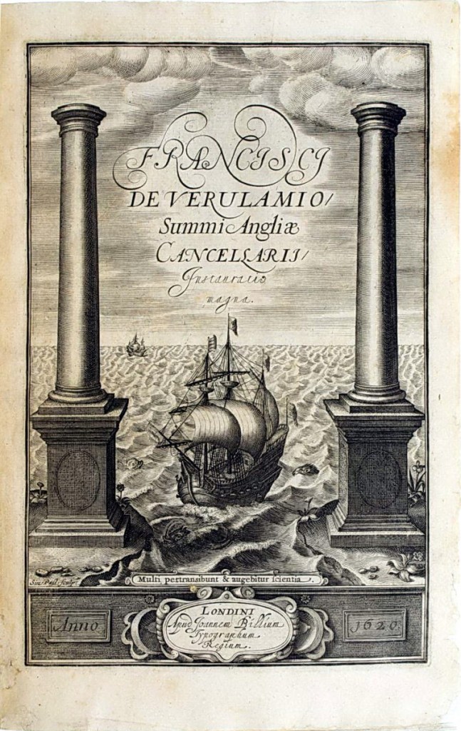 《新工具》書名頁的銅版版畫。