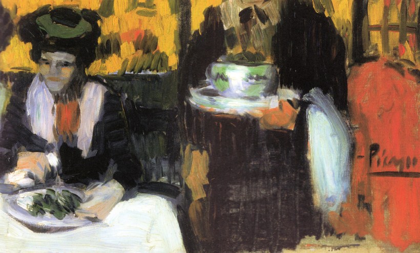 Pablo Picasso - At the Cafe de la Rotonde or L'Hippodrome, 1901 at The Kreeger Art Museum Washington DC