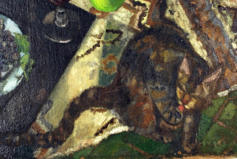 《水果靜物與貓》代表邪惡的貓。