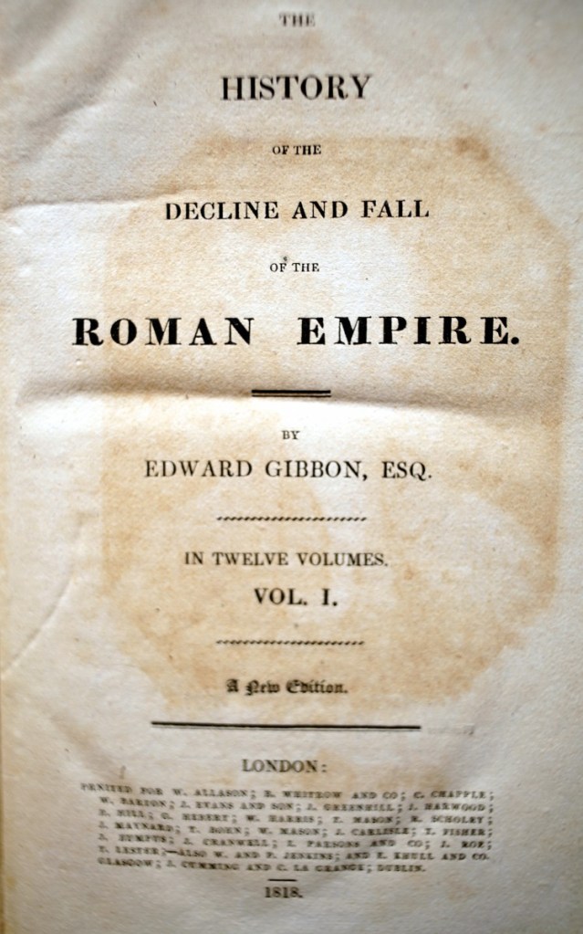 《羅馬帝國衰亡史》1818年新版的書名頁。
