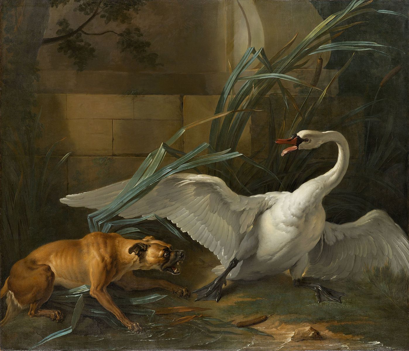 OUDRY_Swan_attacked_by_a_dog