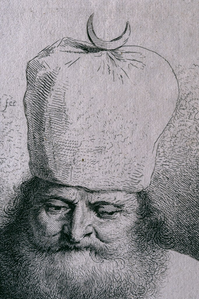 【大鬍子的東方人】局部。